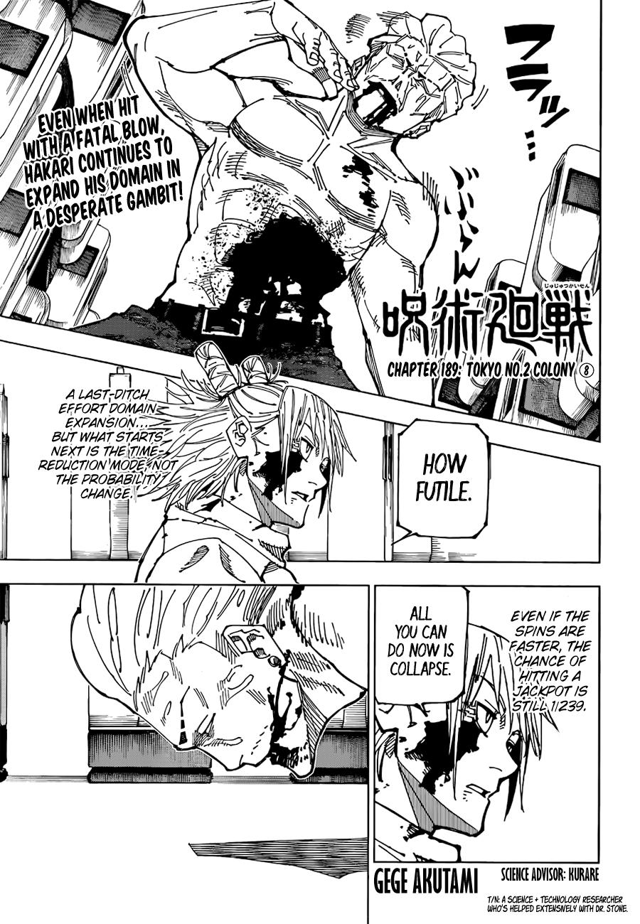 Read Jujutsu Kaisen Chapter-189 Page-001