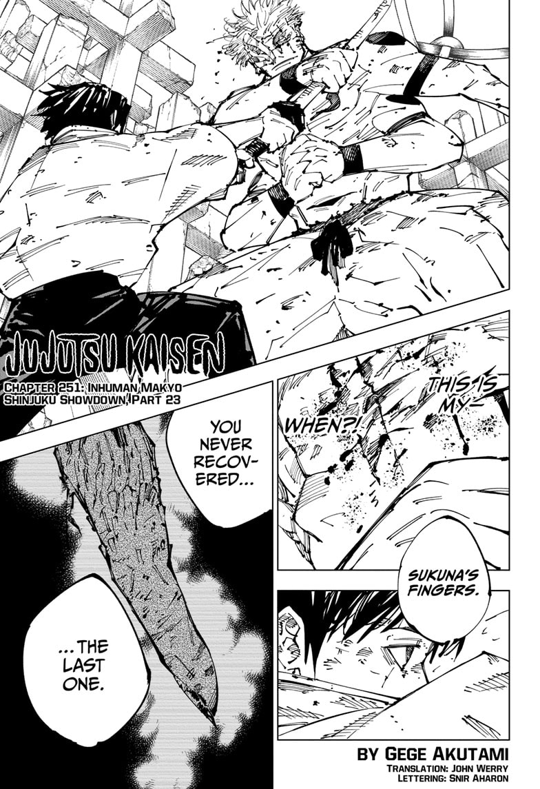 Read Jujutsu Kaisen Chapter-251 Page-001